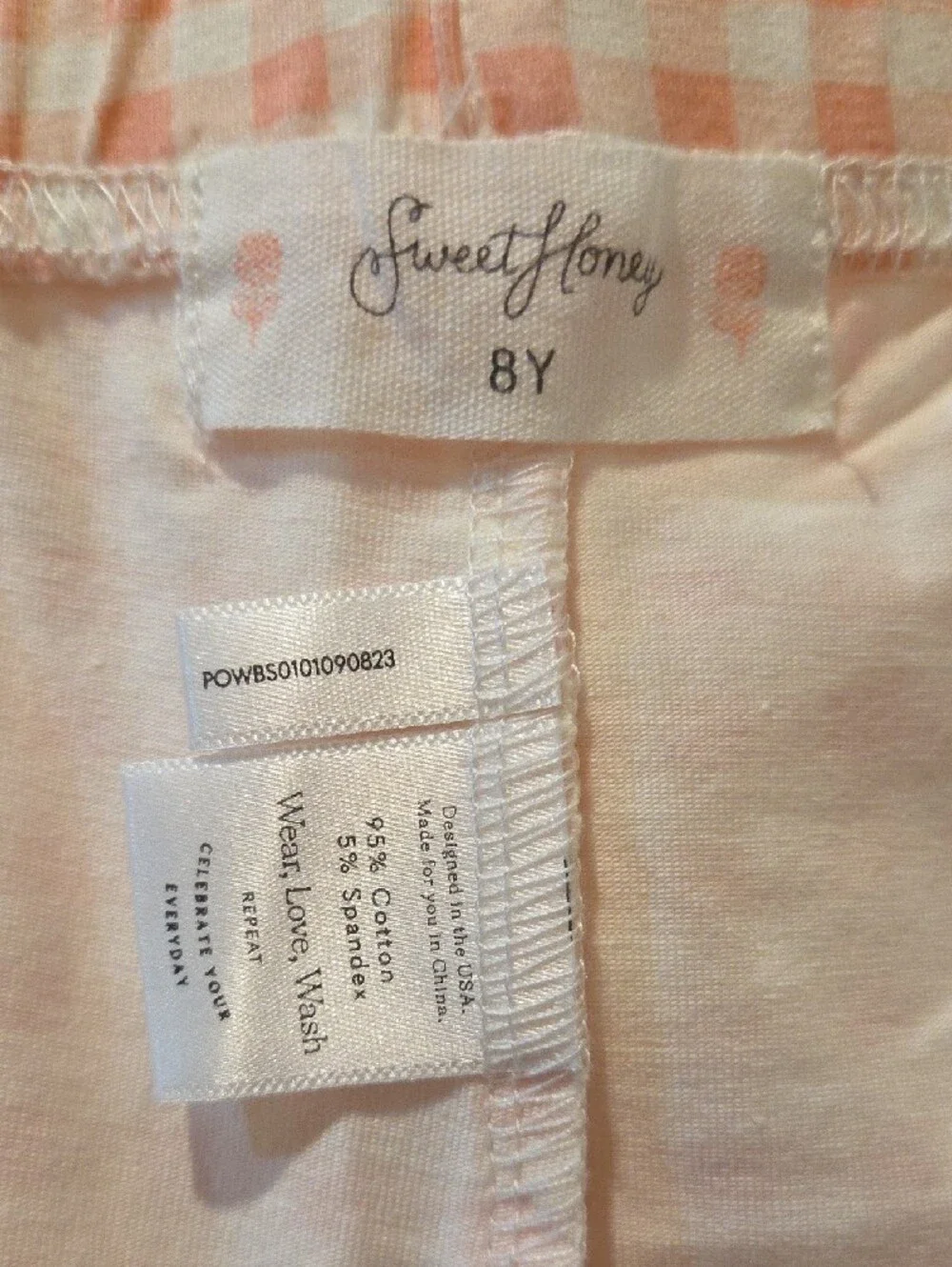 SweetHoney New without  Tags Girls Light Pink & White Elastic-Waist Soft  Shorts